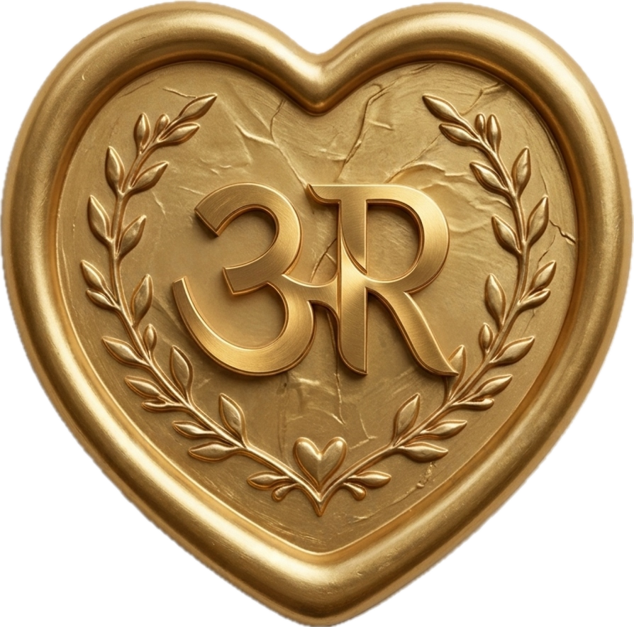 3R Heart Gold Wax Seal