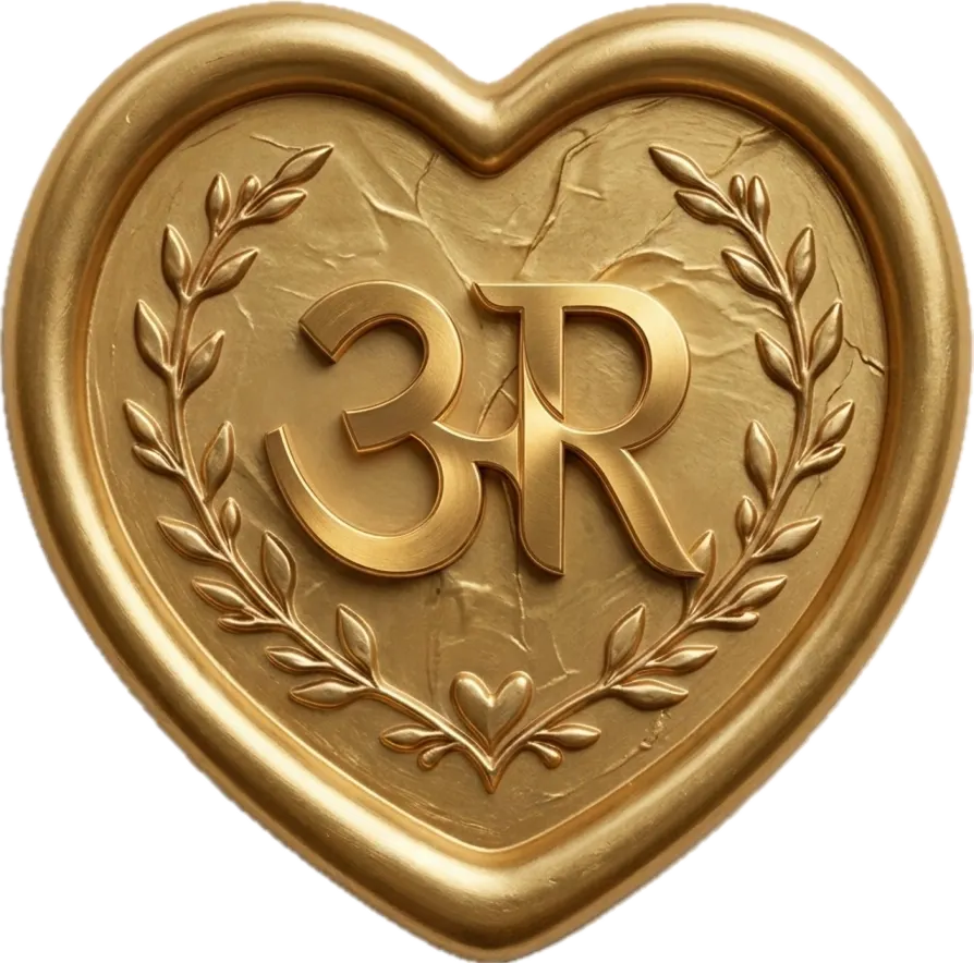 3R Heart Gold Wax Seal